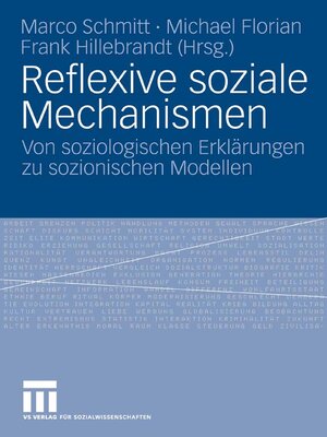 cover image of Reflexive soziale Mechanismen